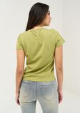 Samuela cotton T-shirt with bead detailing VERDE Woman image number 3