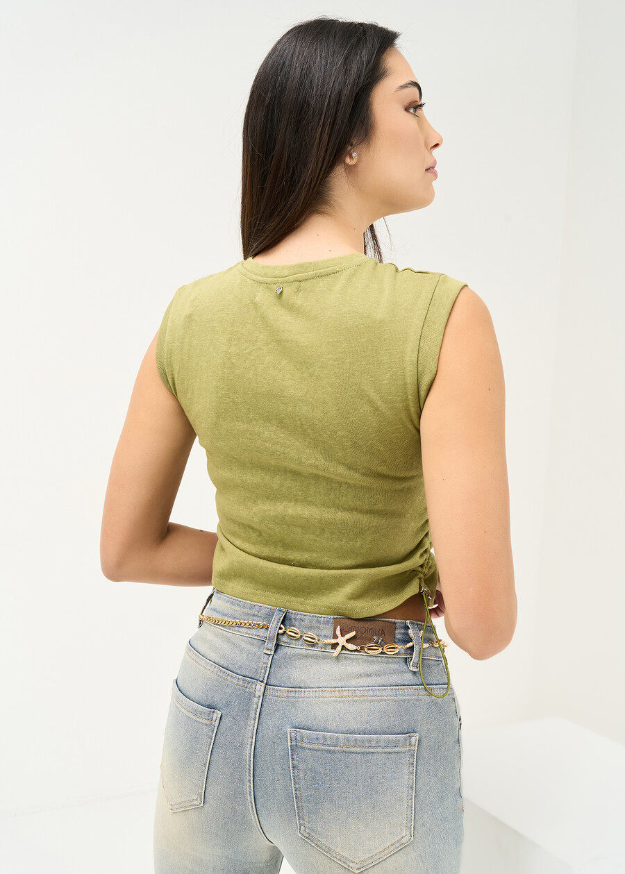 Serenity cotton T-shirt VERDE Woman , image number 4