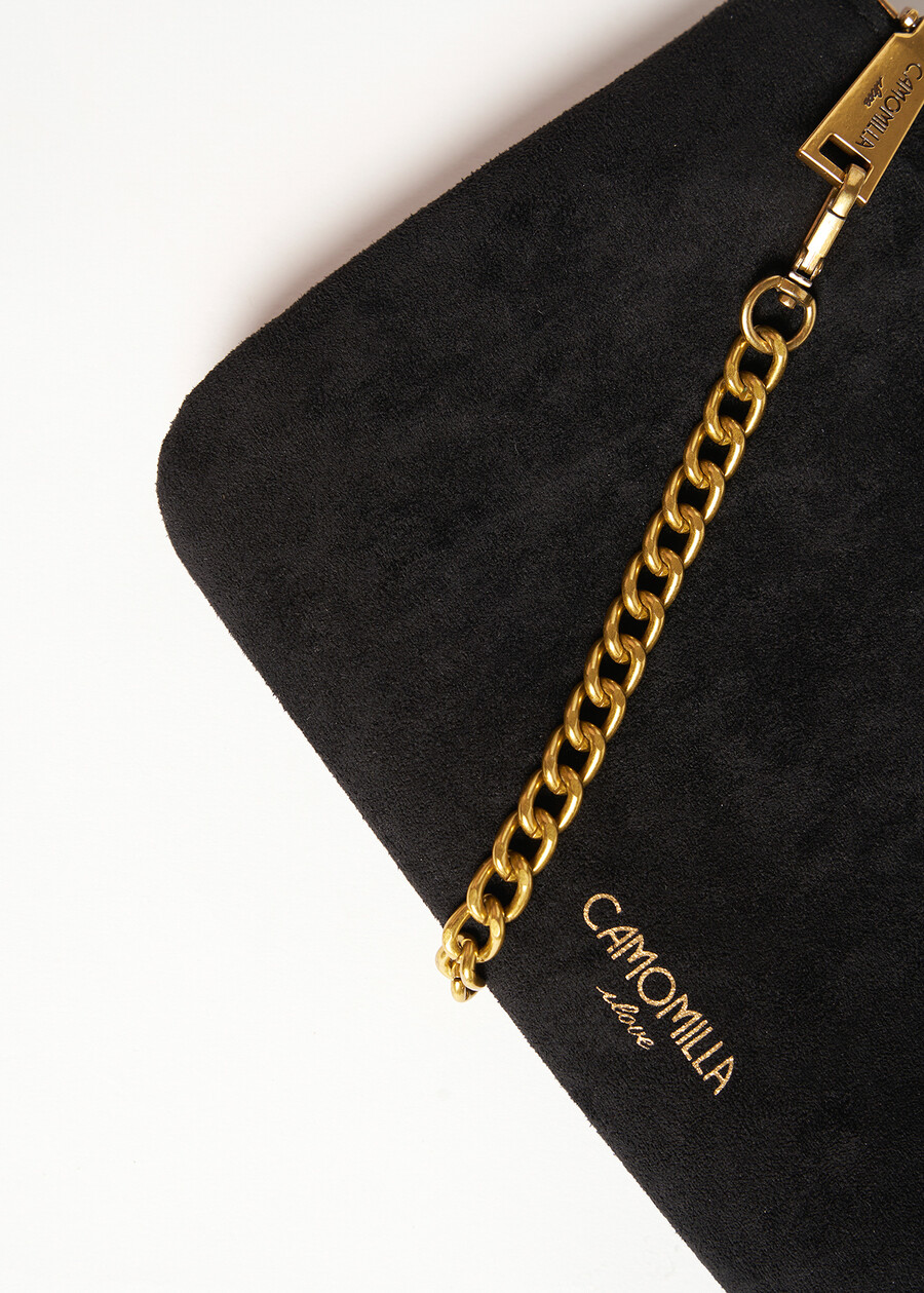 Tonga Suede faux suede crossbody NERO BLACK Woman , image number 3