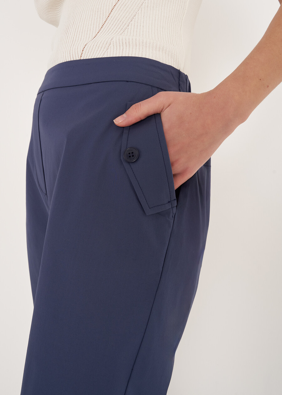 Pinocchietto Peddy In Cotone BLU AVION Donna , immagine n. 3