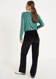 Pantalone Giorgia in velluto di cotone GRIGIO TORTORANERO BLACK Donna immagine n. 4