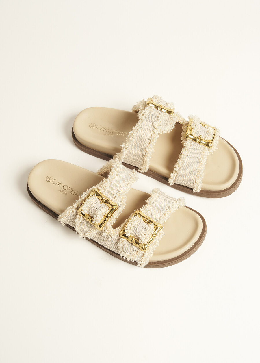 Sophora Sandal With Bamboo-Effect Buckle BEIGE Woman , image number 4