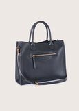 Berit eco-leather shopping bag NERO BLACKBEIGE GESSO Woman image number 1