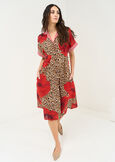 Abito midi Amely in cotone stampato ROSSO Donna immagine n. 1