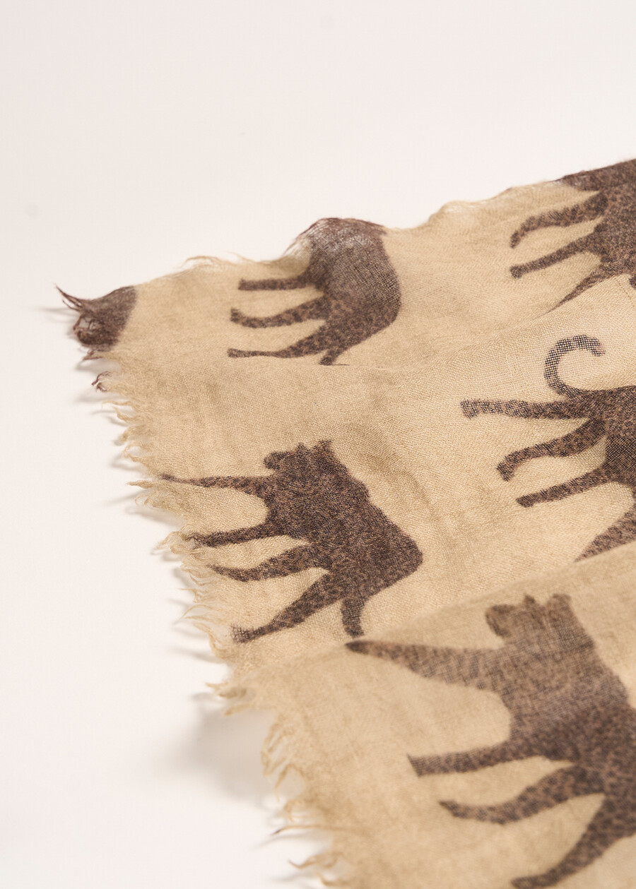 Sciarpa Strong 100% lana NERO BLACK Donna , immagine n. 3