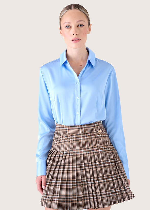 Camicia Conan effetto satin BLU FIORDALISO Donna null