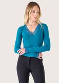 Sery modal cotton jersey BLUE COLONIALMARRONE SUGHERO Woman image number 1