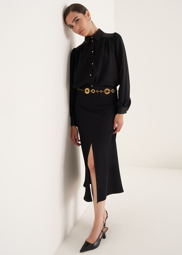 Gonna Gavril in cady NERO BLACK Donna null