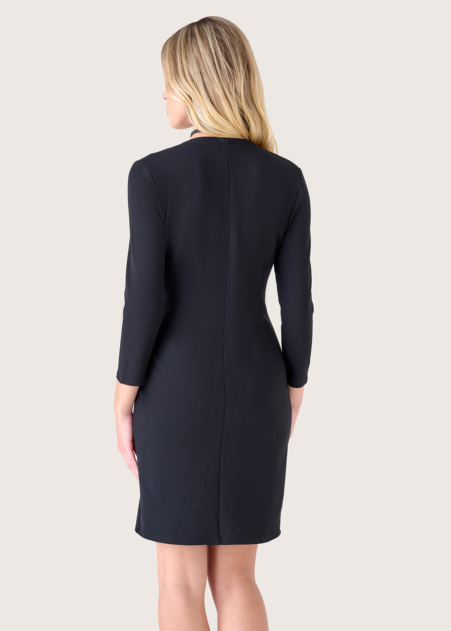 Abito Amir in tessuto screp NERO BLACK Donna , immagine n. 4