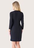 Abito Amir in tessuto screp NERO BLACK Donna immagine n. 4