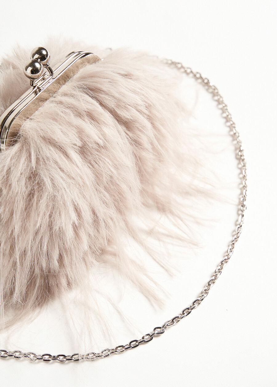 Pochette Bel in ecopelo lungo GRIGIO GREY Donna , immagine n. 3