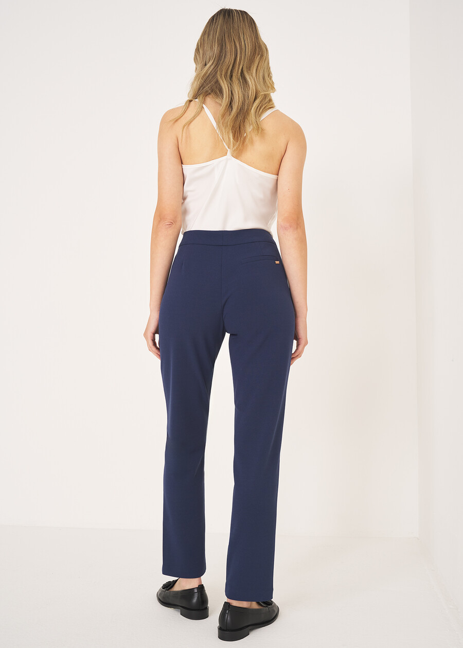 Pantalone Alice-F in screppino BLU MIDNIGHTVIOLA VINACCIA Donna , immagine n. 5