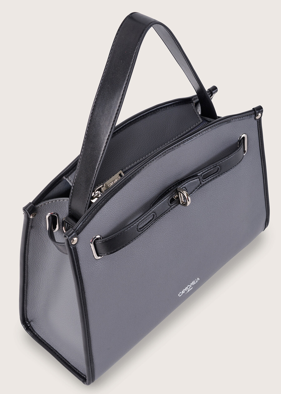 Brigida bicolour bag BLU GRAFITEMARRONE TIERRA Woman , image number 3