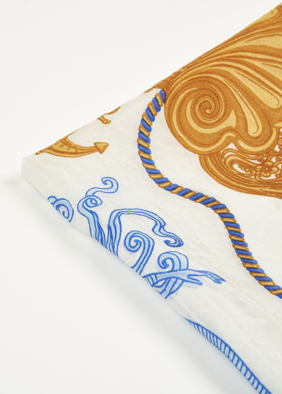Simona 100% silk scarf BIANCO WHITEBIANCO WHITE Woman , image number 3