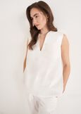 Top Tara In Cotone BIANCO WHITENERO BLACK Donna immagine n. 1