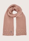 Scially scarf with pearls BEIGE DOESKIN Woman image number 1