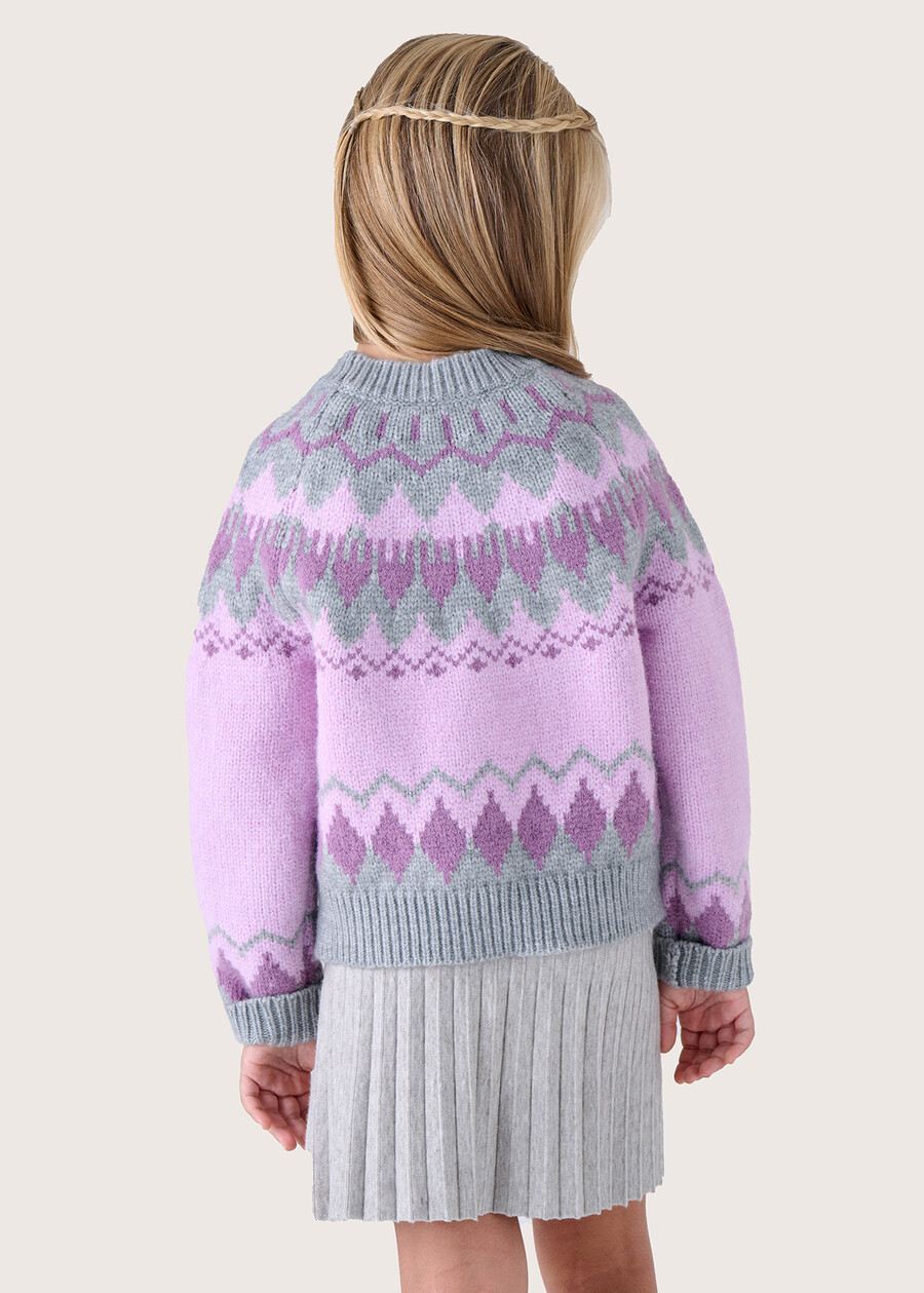 Maglioncino Mare fantasia norvegese per bimba GRIGIO LIGHT GREY Donna , immagine n. 3