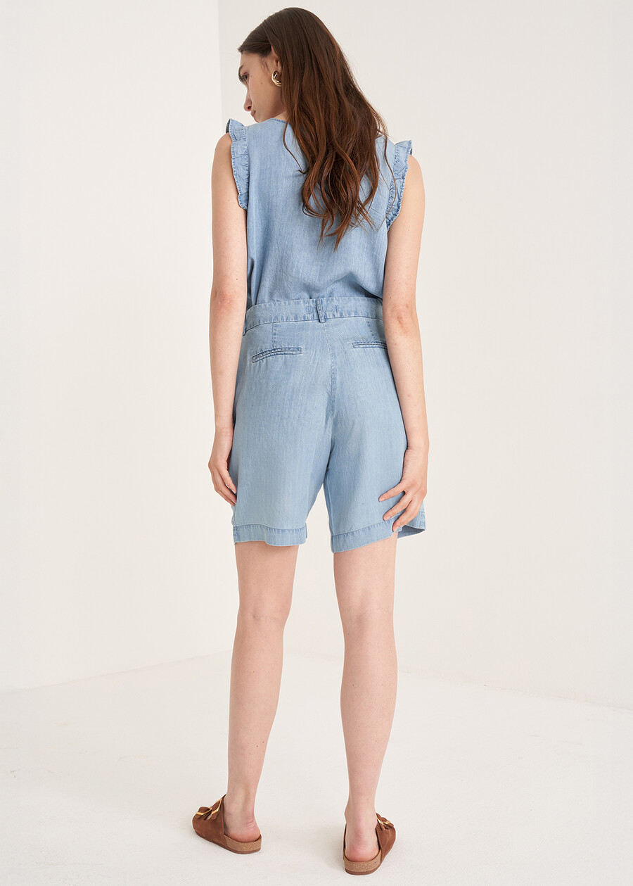 Bermuda Berlino in lyocell DENIM MEDIUM DENIM Donna , immagine n. 4