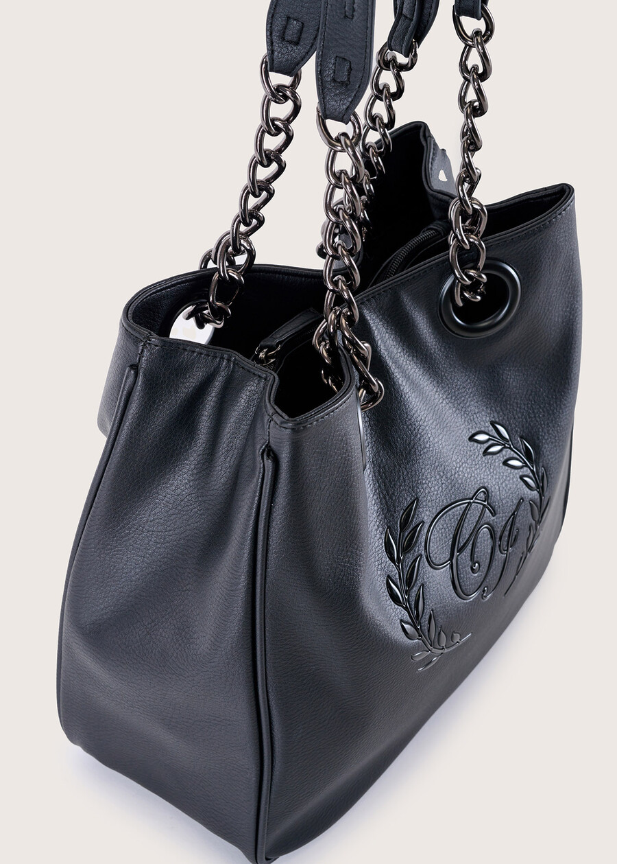 Brilla eco-leather shopping bag NERO BLACKVERDE CAPPER Woman , image number 2