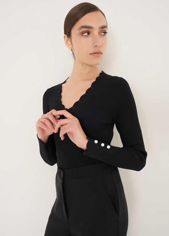 Matisse slim-fit knit top NERO BLACK Woman null