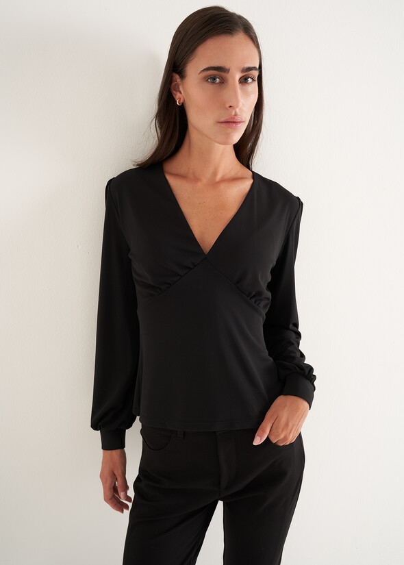 T-shirt Samoa scollo a V T-shirt Samoa scollo a V NERO BLACK Donna null