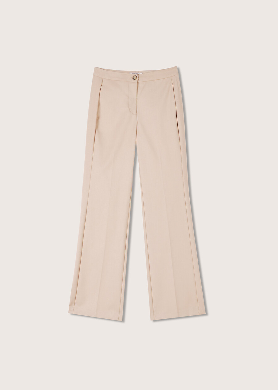 Giorgia polyviscose trousers BEIGE CAMMELLOGRIGIO MEDIUM GREY Woman , image number 5