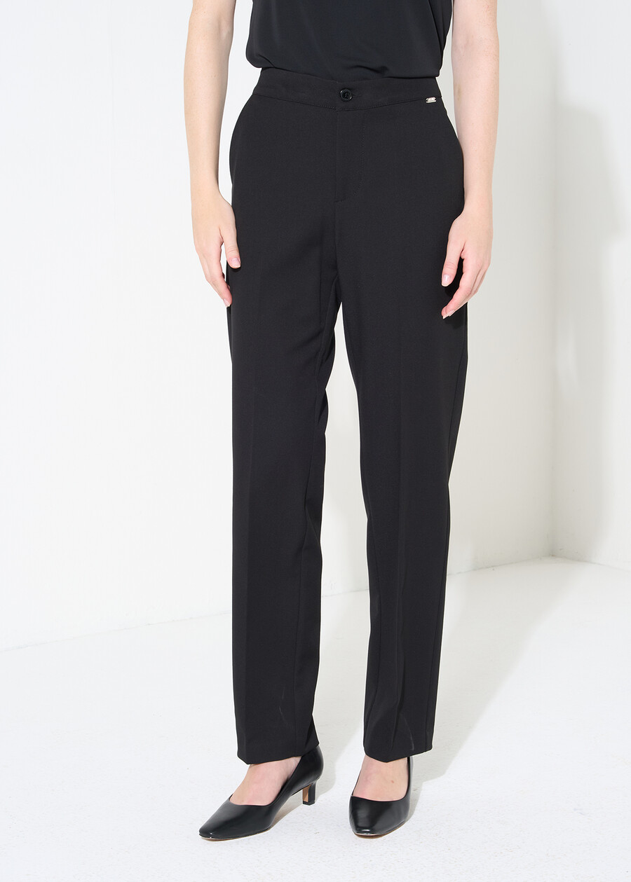 Alice bi-stretch slim trousers NERO BLACKBEIGE GESSOBLU Woman , image number 3