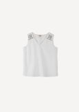 Tanya openwork cotton top BIANCO WHITE Woman image number 4
