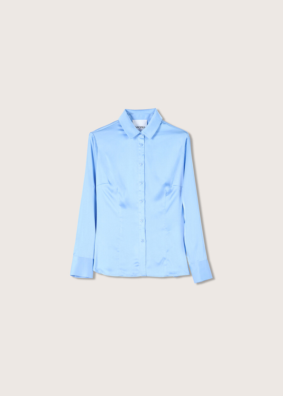 Camicia Conan effetto satin BLU FIORDALISO Donna , immagine n. 4
