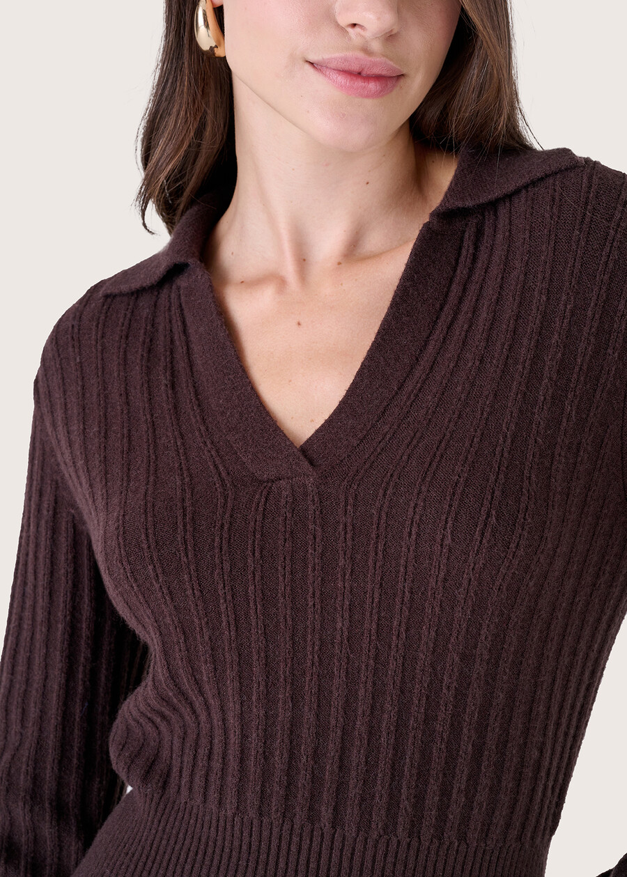 Maglia Manchester modello polo BEIGE LATTEMARRONE JAVA Donna , immagine n. 2