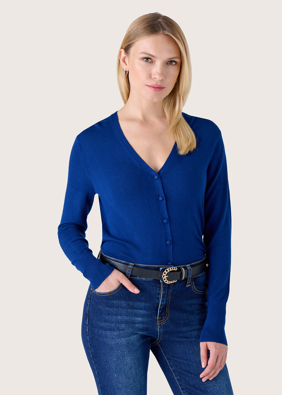 Cardigan Claire in maglia BLU LAGUNAVERDE AVOCADO Donna , immagine n. 1