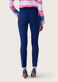 Kate screp fabric trousers BLUE OLTREMARE BLU ELETTRICOROSSO TULIPANO Woman image number 4