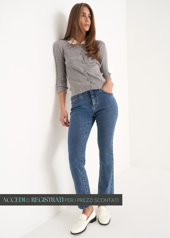 Jacqueline denim cotton trousers DENIM MEDIUM DENIM Woman null