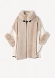 Mantella Morea con dettagli in ecopelliccia NERO BLACKBEIGE LATTE Donna immagine n. 5