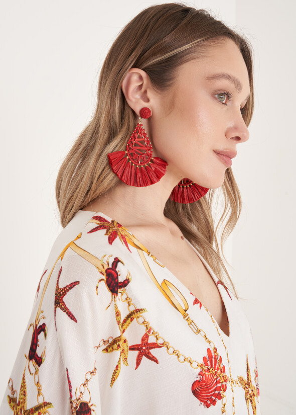 Orecchini Giza a goccia ROSSO Donna null