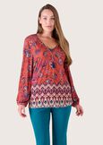 Blusa Serino con collana MARRONE RUGGINE Donna immagine n. 1