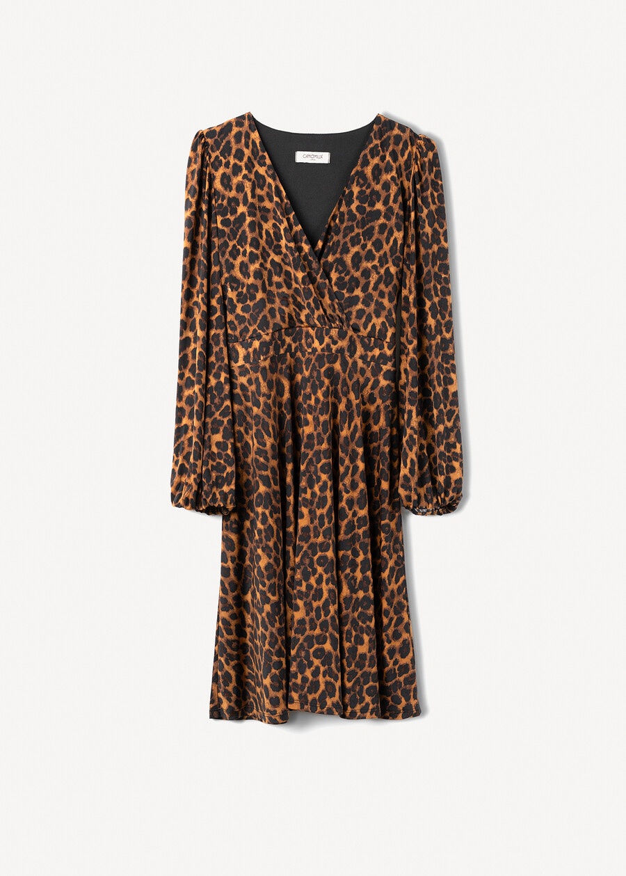 Astrid printed dress Leopardier MARRONE CARAMELLO Woman , image number 5