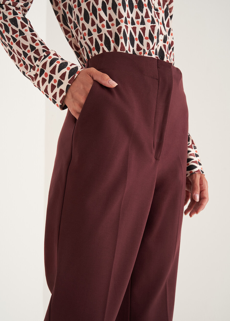 Piky Milano stitch trousers BLUROSSO CHIANTI Woman , image number 3