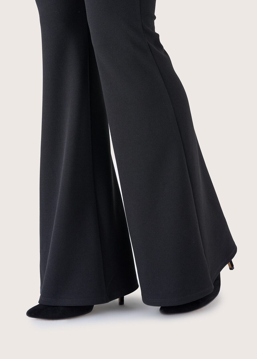Pantalone Victoria in tessuto screp NERO BLACKROSSO SYRAH Donna , immagine n. 5