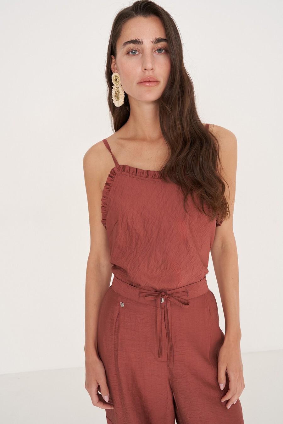 Tendy viscose slip top
 MARRONEBLU OTTANIO Woman , image number 1