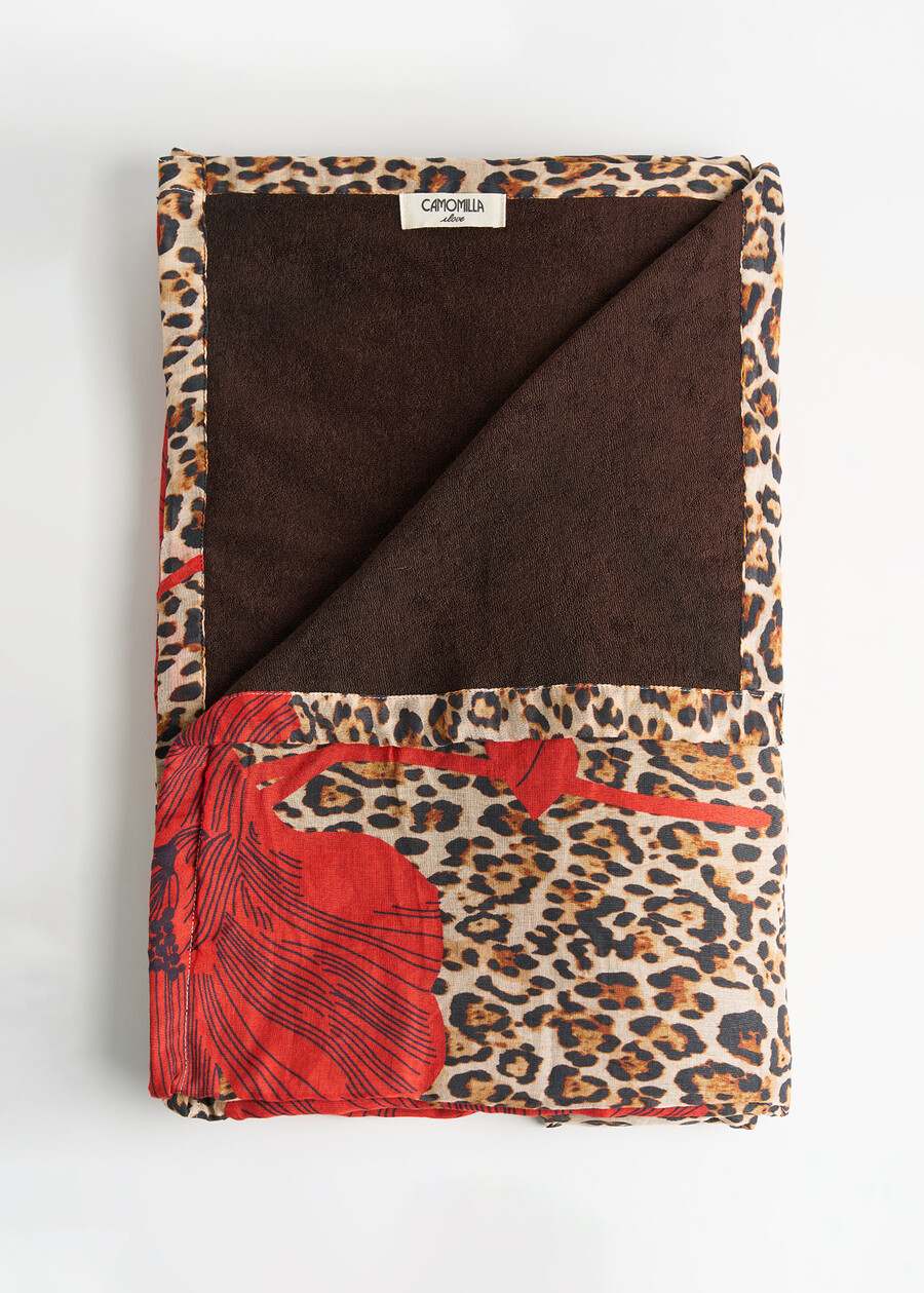 Telo mare Tessa animalier e fiori ROSSO Donna , immagine n. 2
