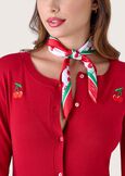 Sherry scarf with cherry pattern ROSSO TULIPANO Woman image number 1