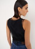 Top Tania in tessuto mesh ROSA NUDONERO BLACK Donna immagine n. 3