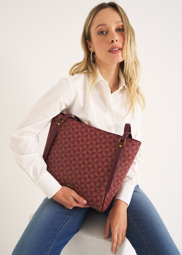 Shopping Bely in ecopelle fantasia ROSSO CHIANTI Donna null
