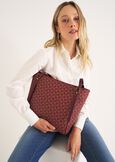 Bely geometric faux leather shopping bag ROSSO CHIANTI Woman image number 1