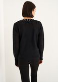 Magnolia mohair sweater with rhinestones NERO BLACK Woman image number 4