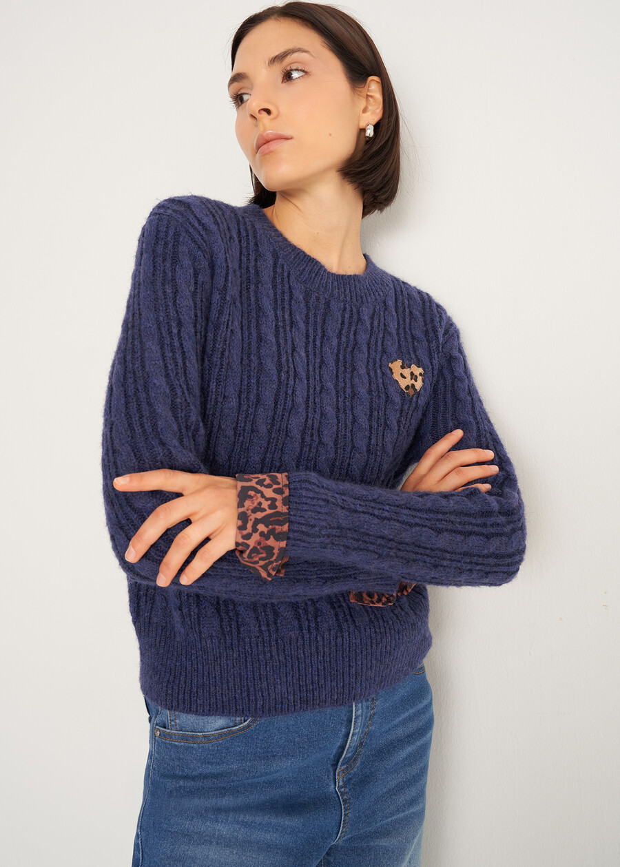 Maglia Malvin a coste con dettagli maculati VERDE ALGABLU Donna , immagine n. 2