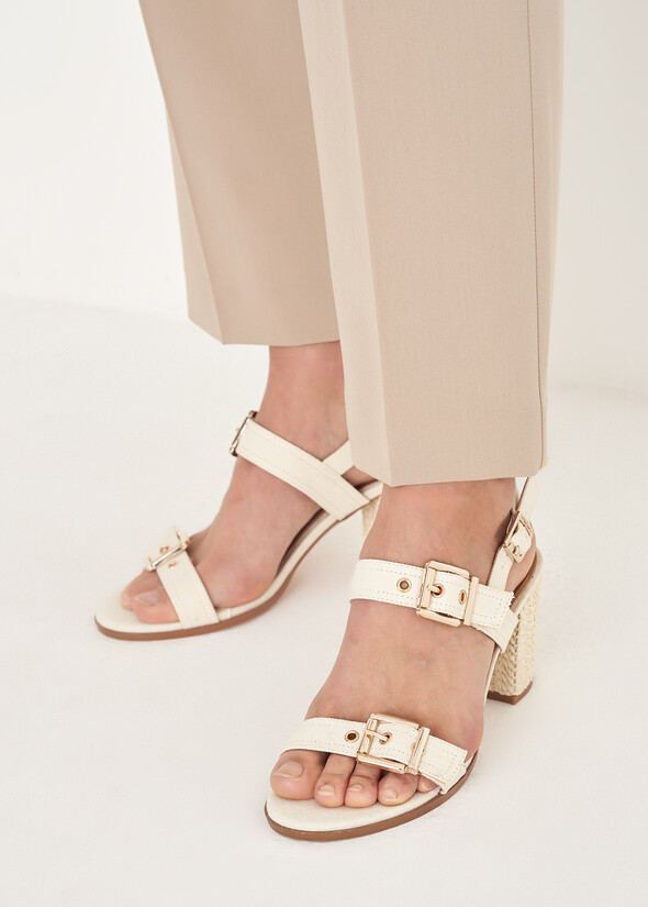 Sandalo Surly in canvas BEIGE LATTE Donna null