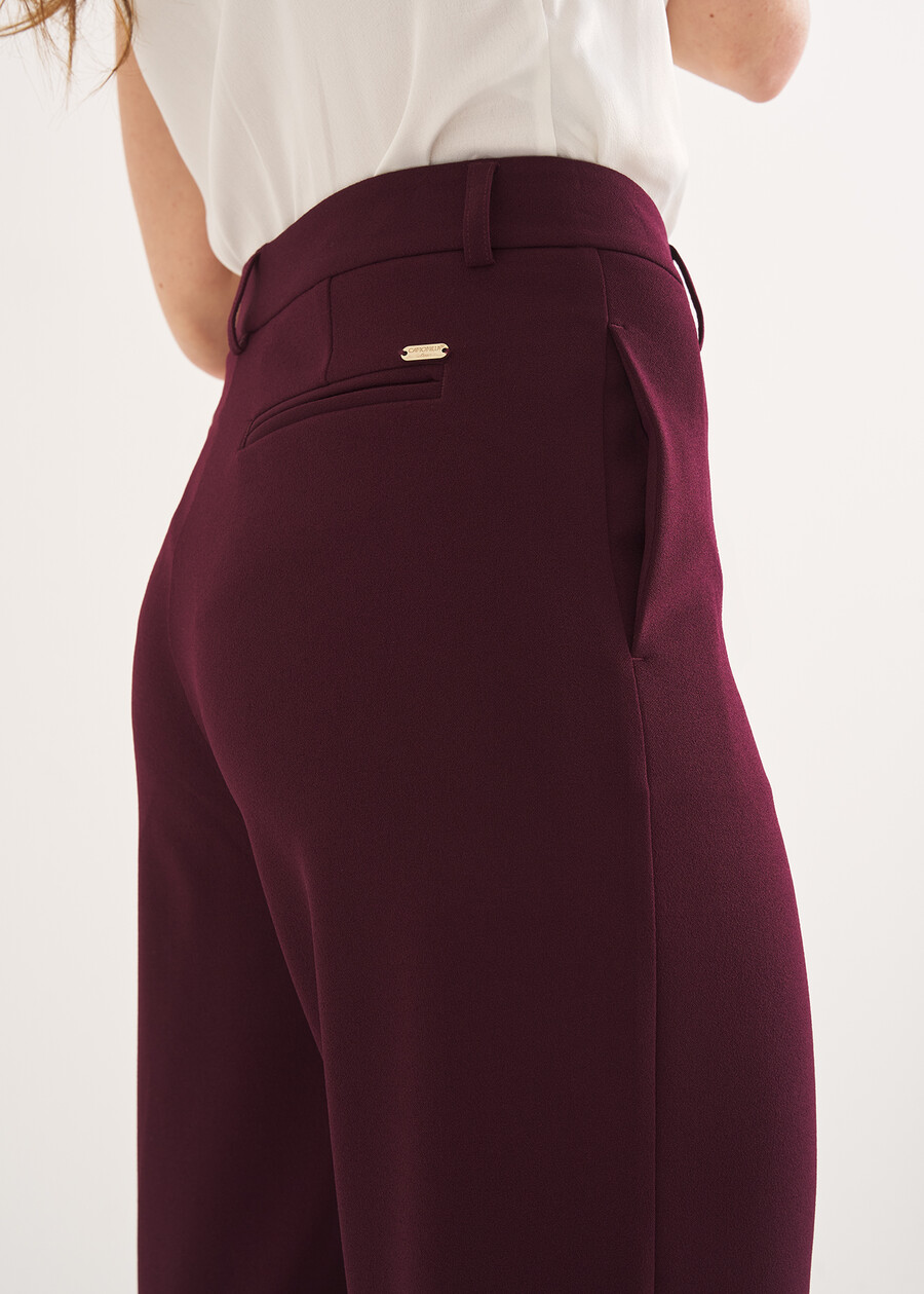 Pantalone Giorgia-F in screppino VIOLA VINACCIA Donna , immagine n. 4