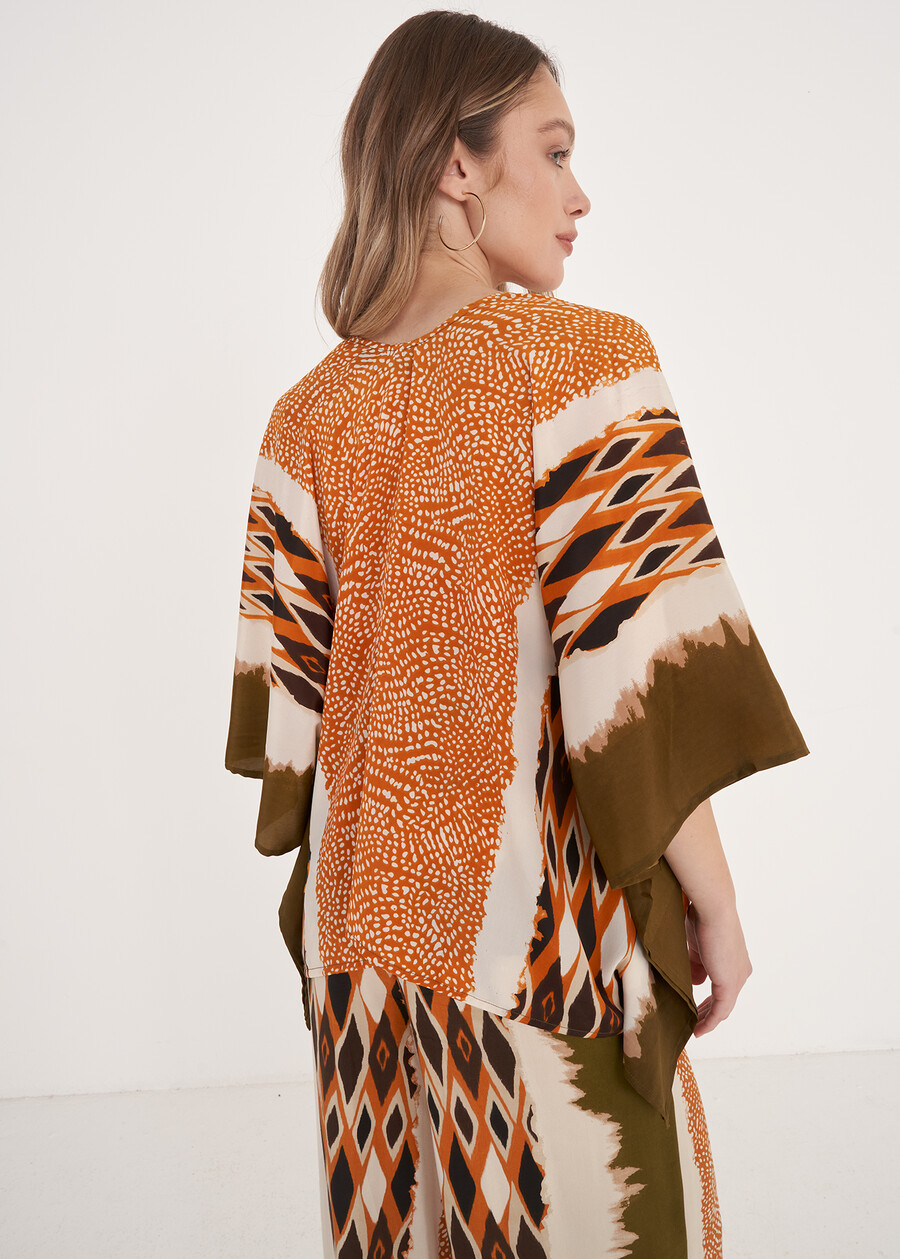 Kimono Chiasso Fantasia Etnica GIALLO GRANO Donna , immagine n. 4